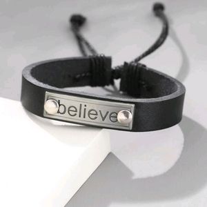 Unisex "Believe" PU Bracelet